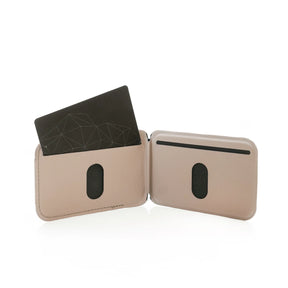 LUCID Refined Biodegradable Leather MagSafe Multipurpose Wallet Stand for iPhone, Elephant Grey