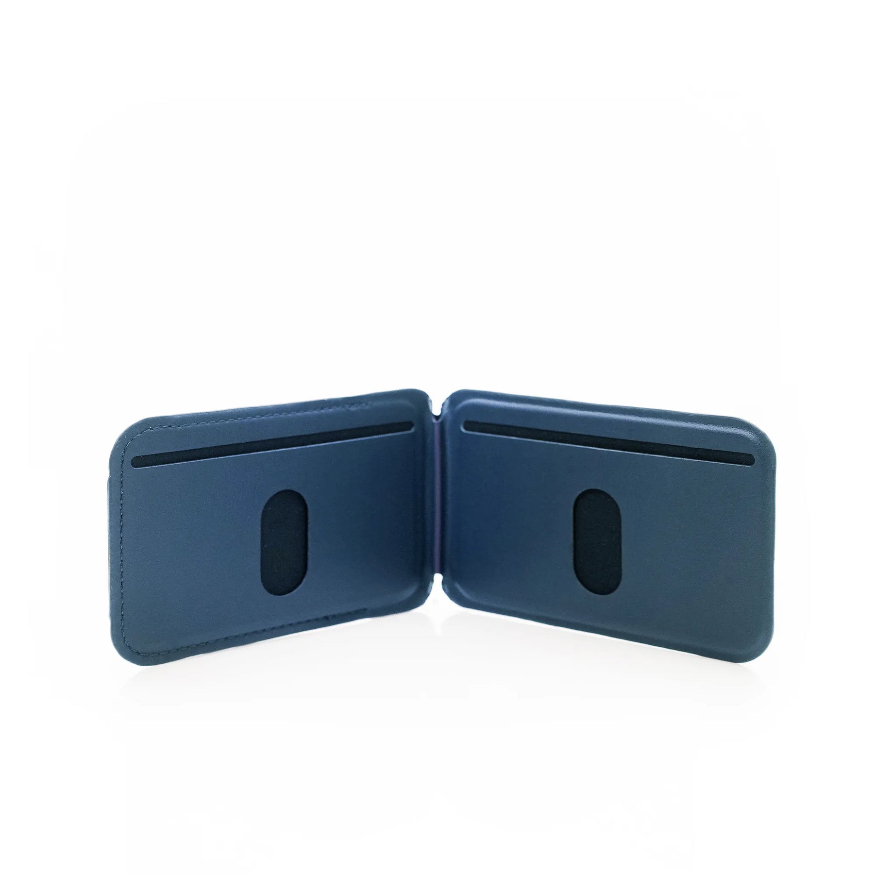 LUCID Refined Biodegradable Leather MagSafe Multipurpose Wallet Stand for iPhone, Midnight Blue