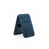 LUCID Refined Biodegradable Leather MagSafe Multipurpose Wallet Stand for iPhone, Midnight Blue