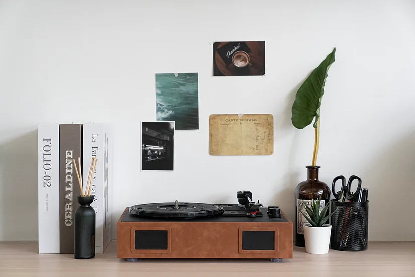 Leather Vinyl Records Player