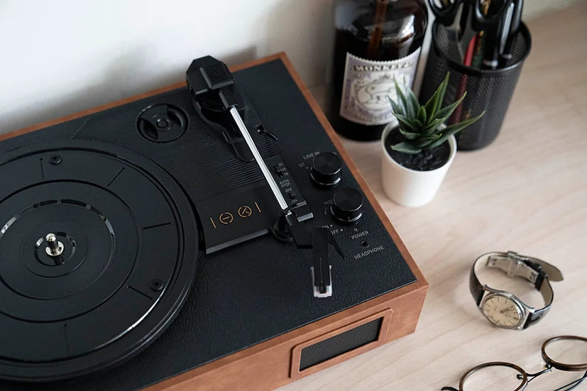 Leather Vinyl Records Player