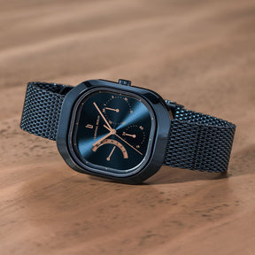 Multimatica, Blue Rose/ Gold Mesh Strap
