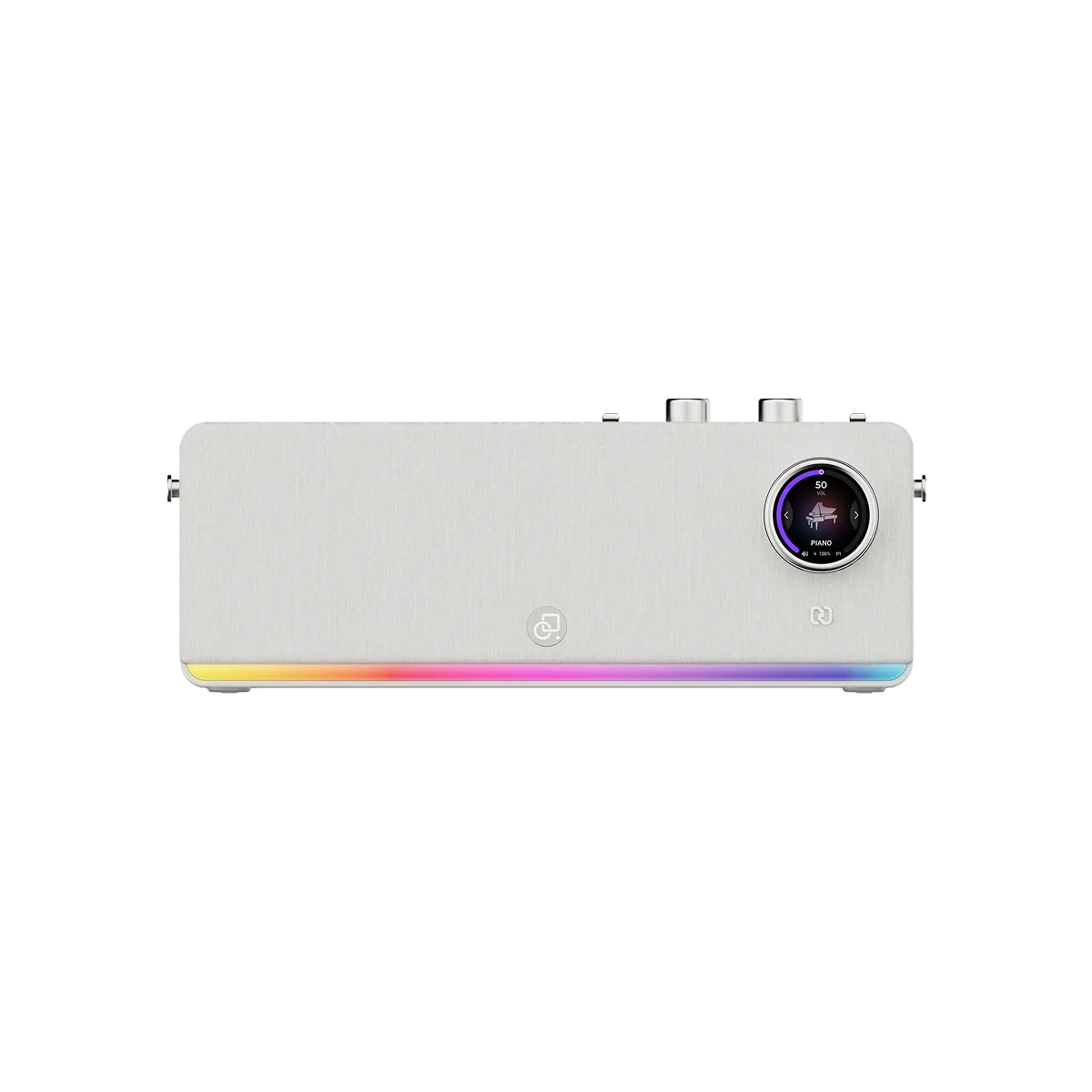 PartyStudio Speaker with Built-in Sounds & MIDI Support, White
