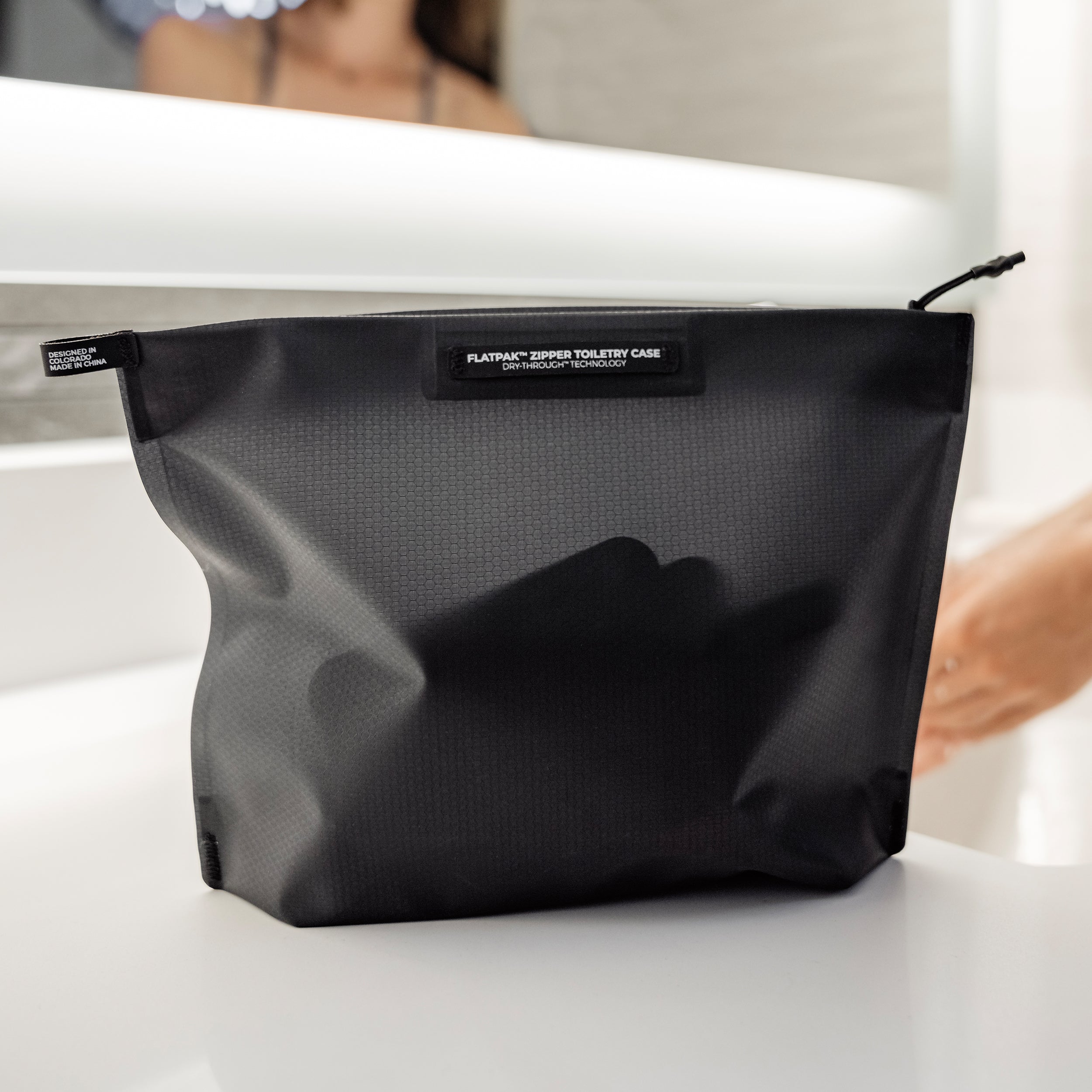 FlatPak™ Zipper Toiletry Case, Black