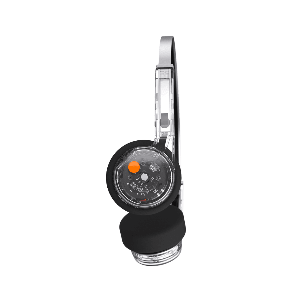 MONDO Freestyle On-Ear Headphones, Transparent