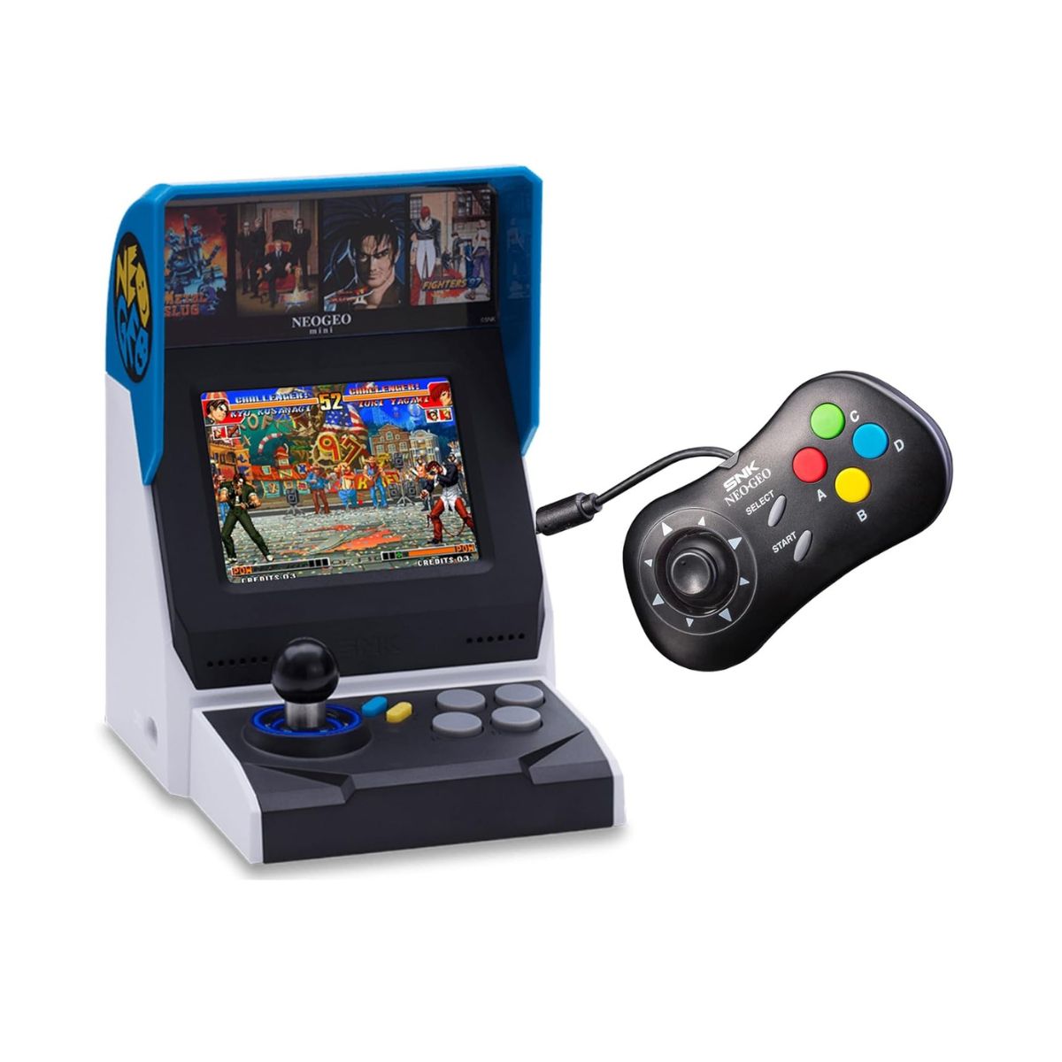 Neogeo Mini Arcade Console Combo (Preloaded with 40 Classic SNK Games)