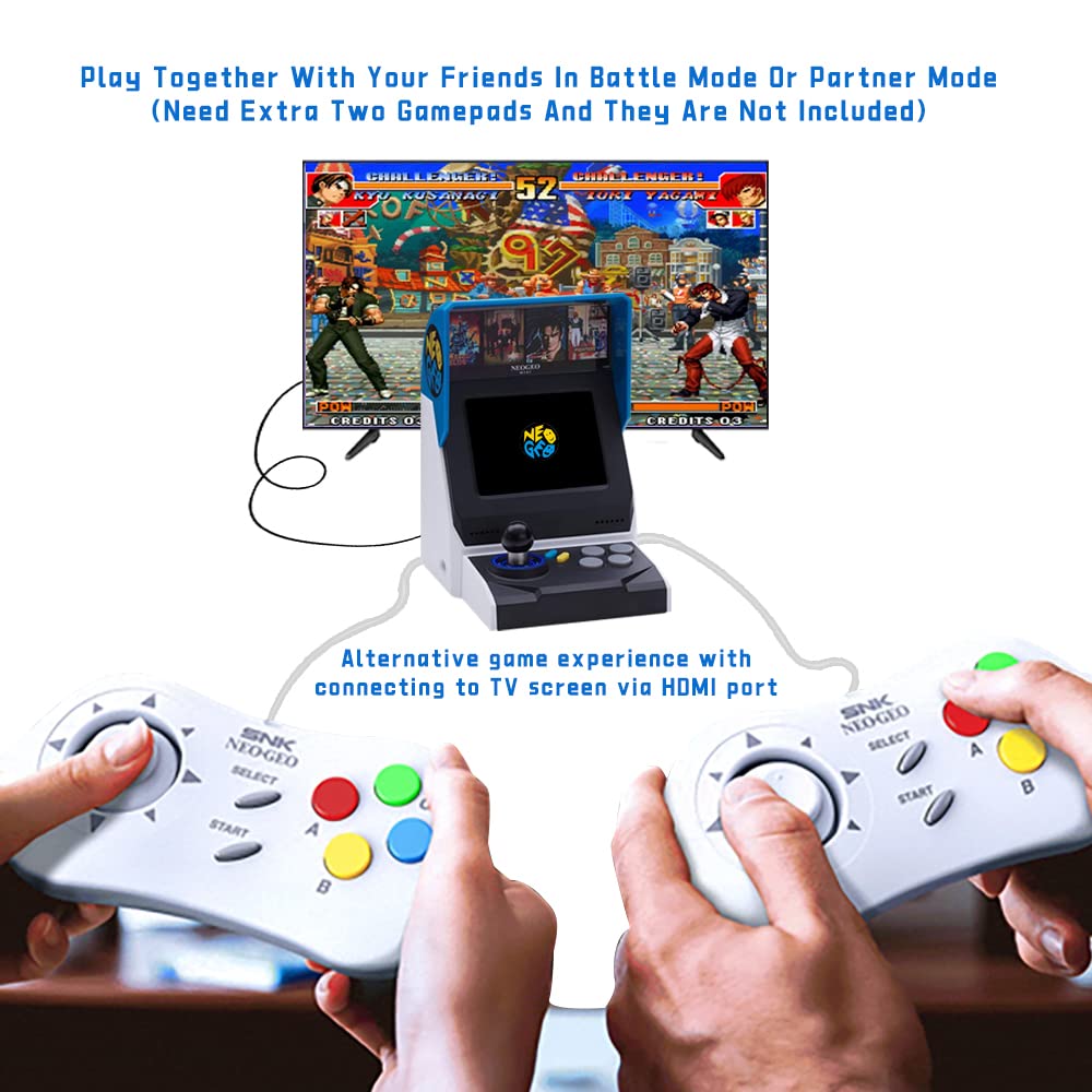 Neogeo Mini Arcade Console Combo (Preloaded with 40 Classic SNK Games)