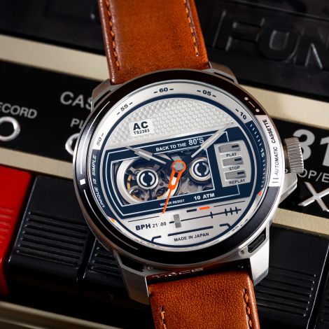 Cassette Automatic Watch, Chrome