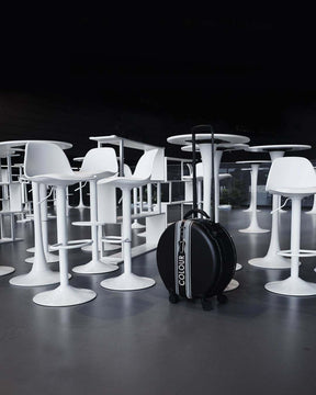 OOKONN Round 20" Carry-on Luggage, Bondage Grey Scale