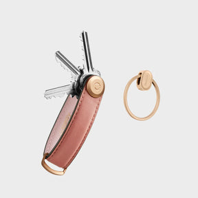 Leather Key Organizer + Ring v2 Gift Set, Cotton Candy