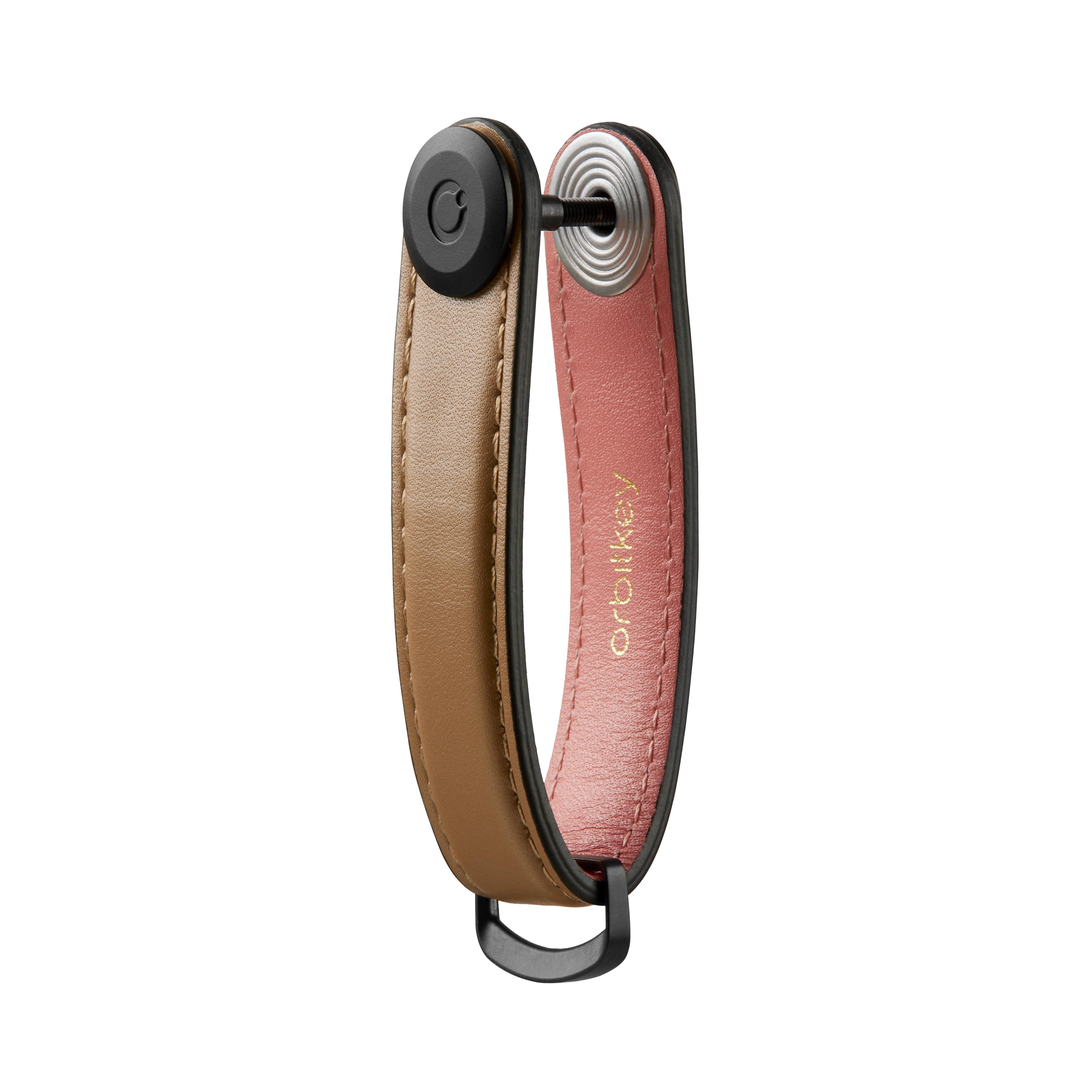 Seasonal Colour Leather Key Organiser, Cocoa Rose | Orbitkey - Wake Concept Store  
