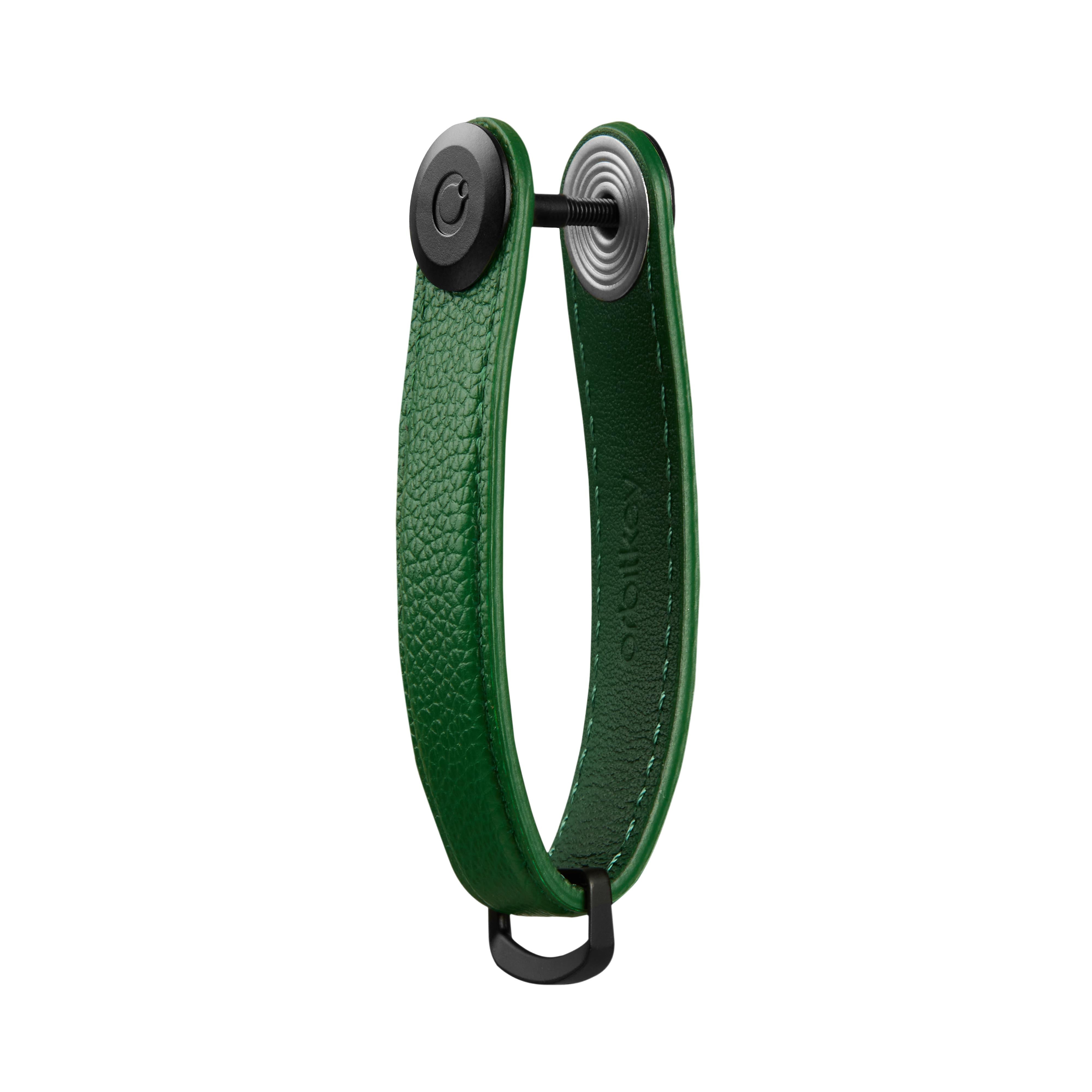 Pebbled Leather Key Organiser, Emerald | Orbitkey - Wake Concept Store  