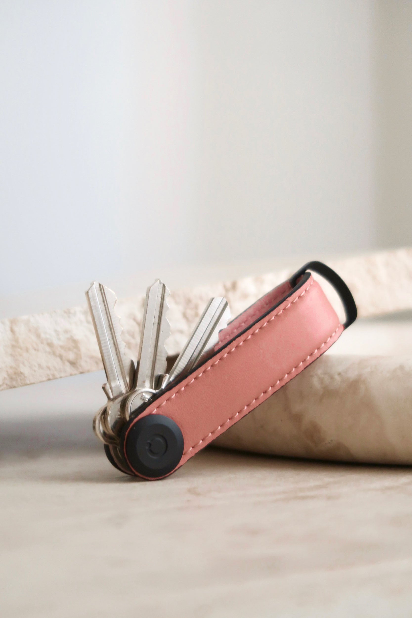 Seasonal Colour Leather Key Organiser, Cotton Candy | Orbitkey - Wake Concept Store  