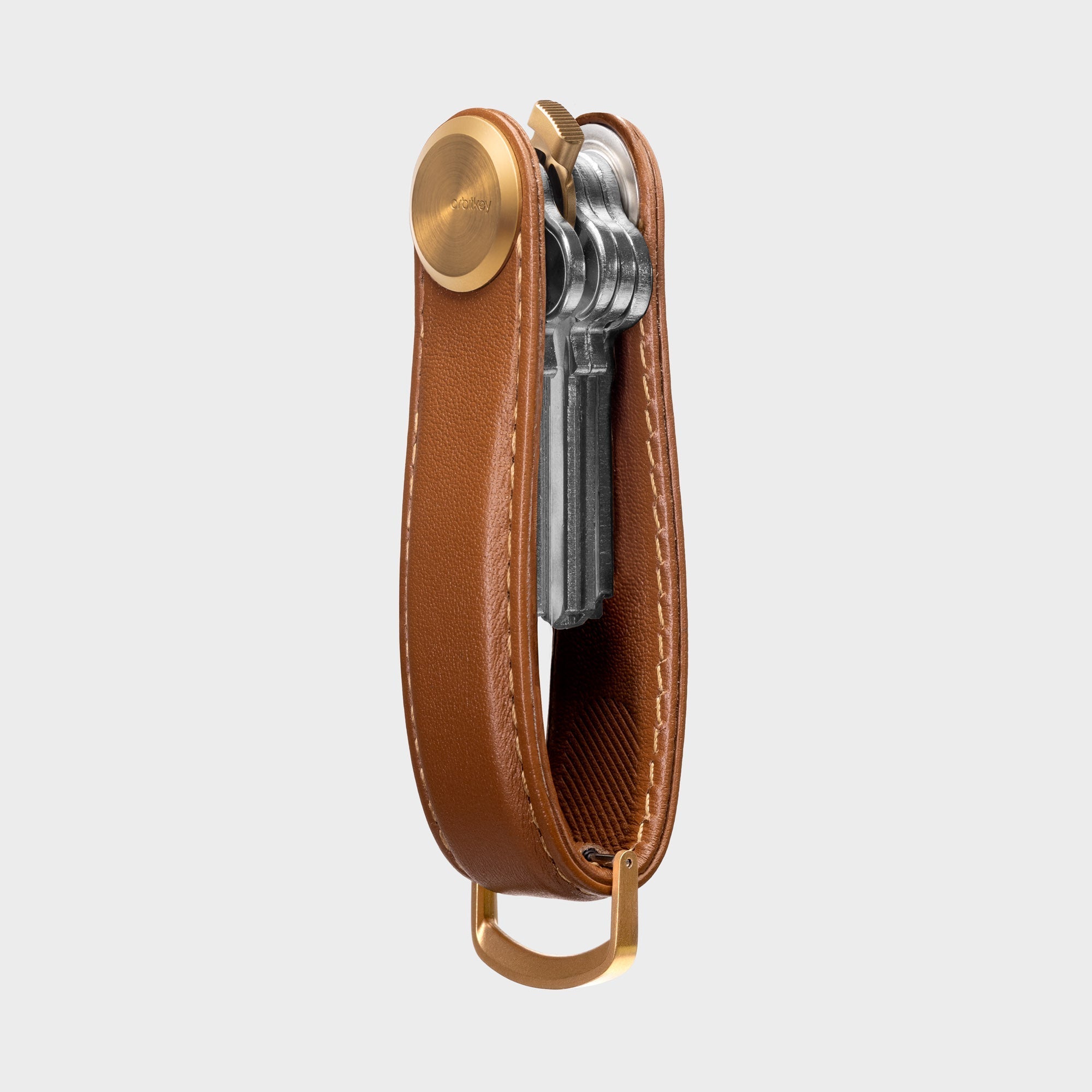 Leather Key Organiser Pro, Cedar