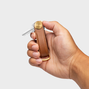 Leather Key Organiser Pro, Cedar