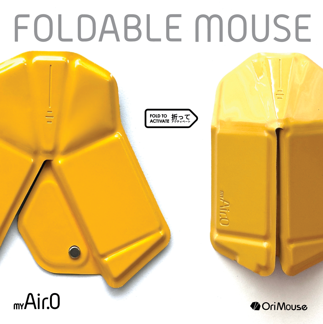 OriMouse Foldable Bluetooth Mouse, Racing Amber