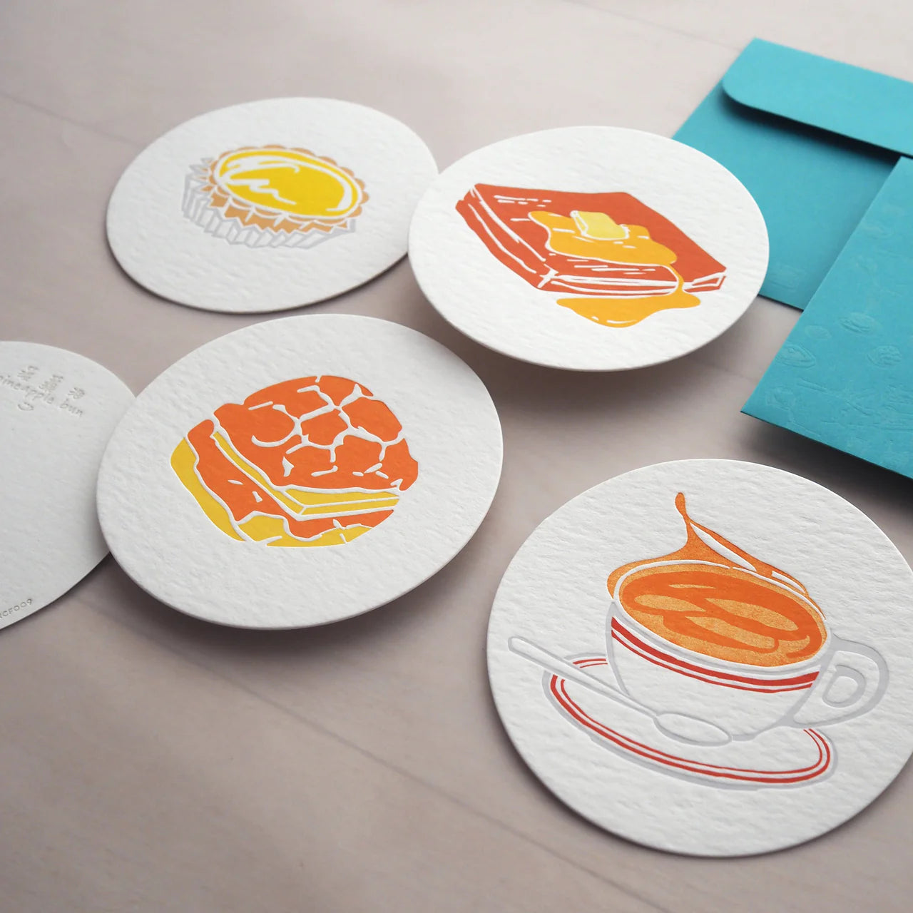 Hong Kong Food Letterpress Notecard