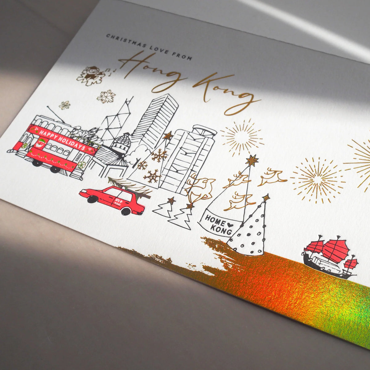 Hong Kong Letterpress Christmas Card