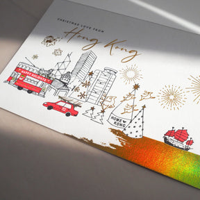 Hong Kong Letterpress Christmas Card