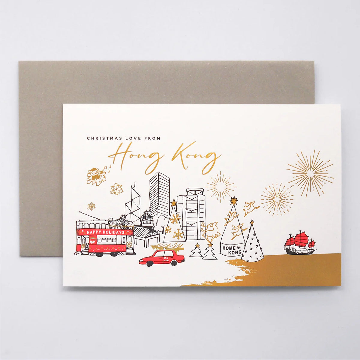 Hong Kong Letterpress Christmas Card
