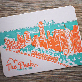 Hong Kong District Letterpress Postcard