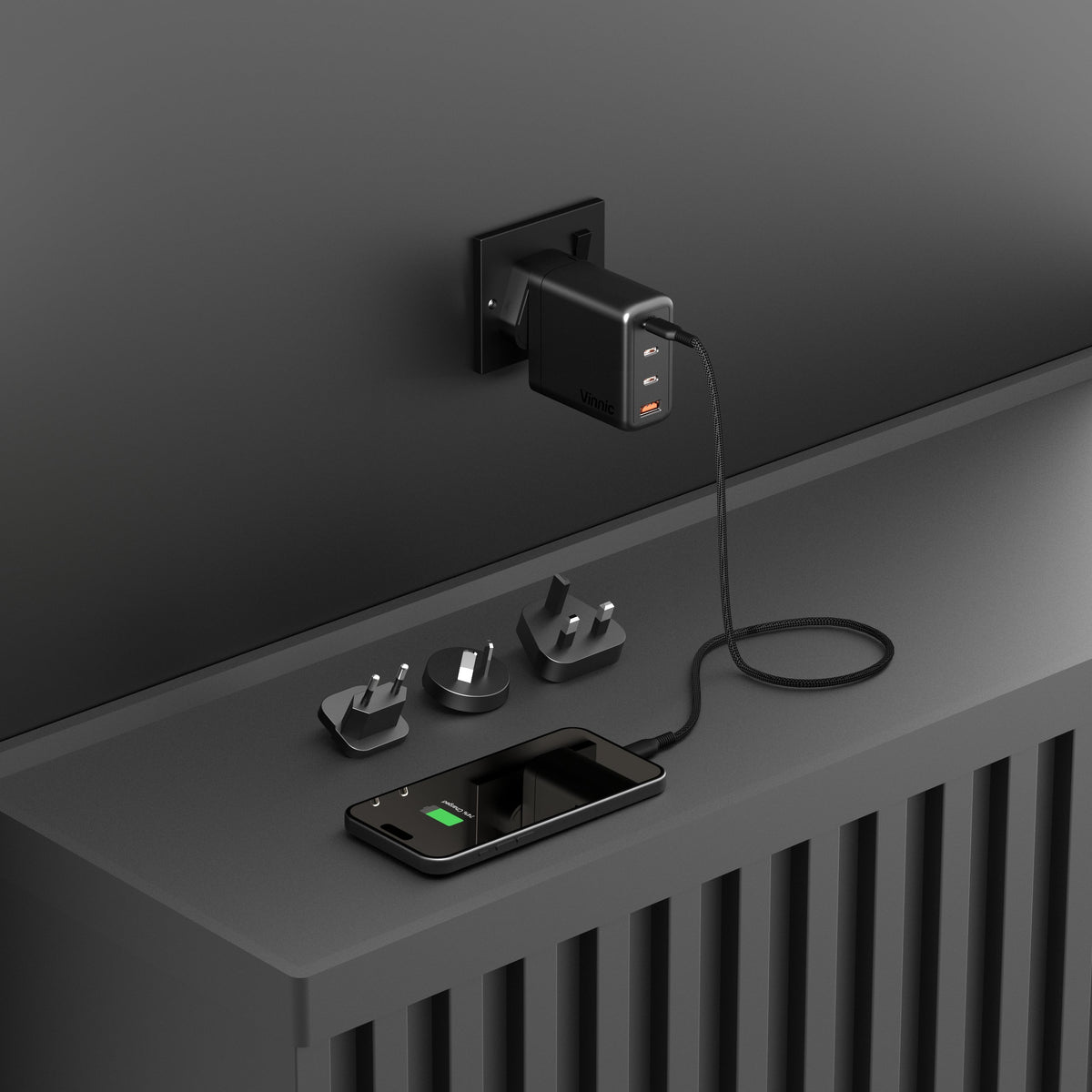 GaNGAPURNA 100W PD QC GaN Travel Charger