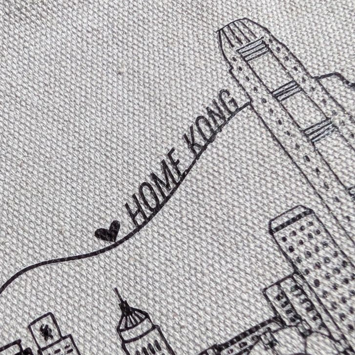 Hong Kong Embroidered Tote Bag