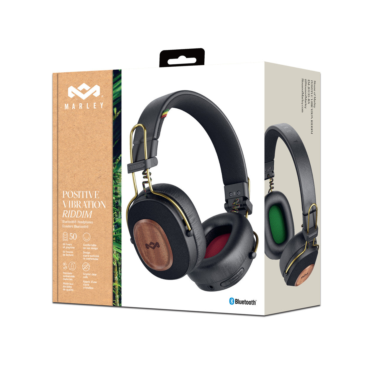 Positive Vibration Riddim Wireless Headphones, Rasta