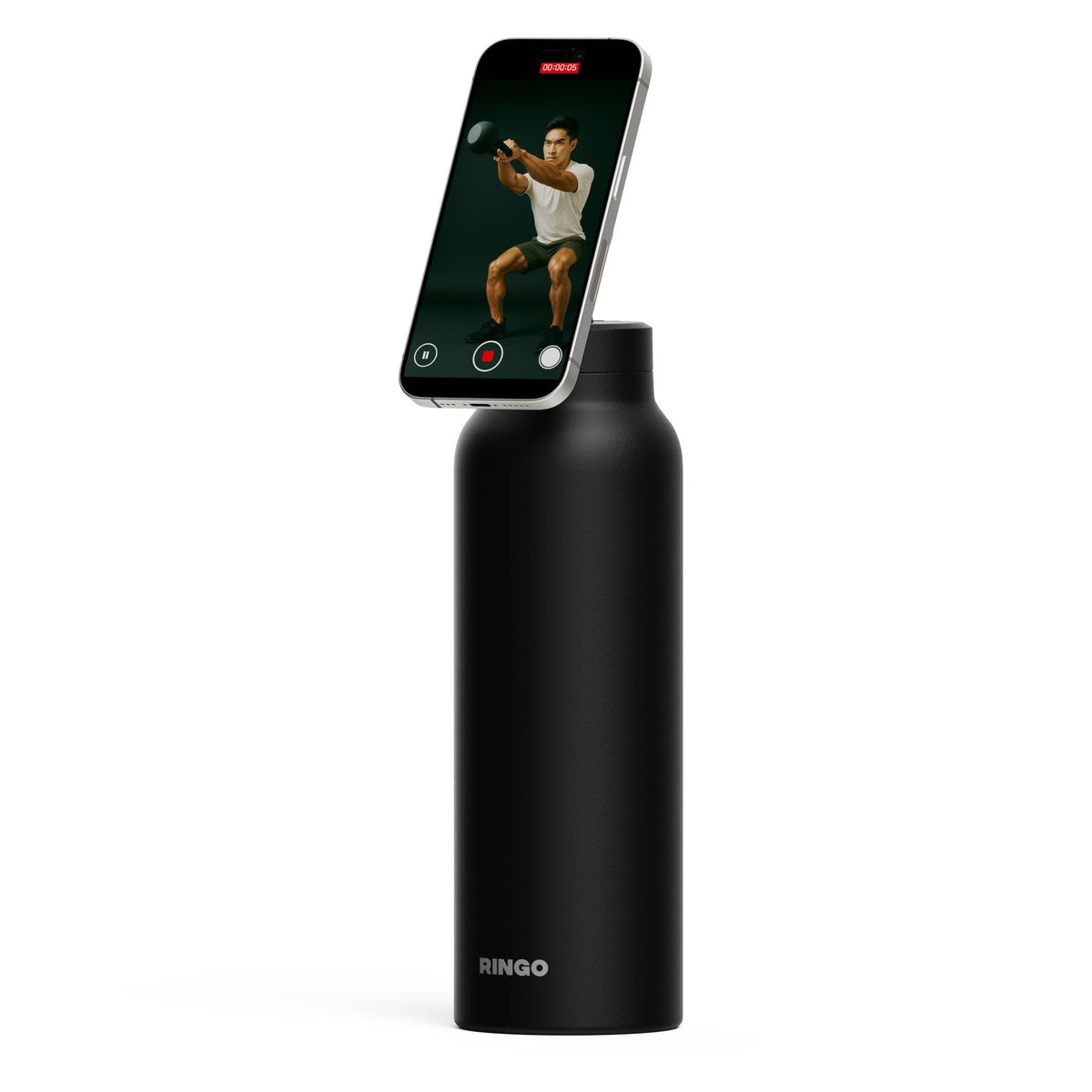 RINGO PRO Magsafe Water Bottle with Sip Lid 24oz, Black