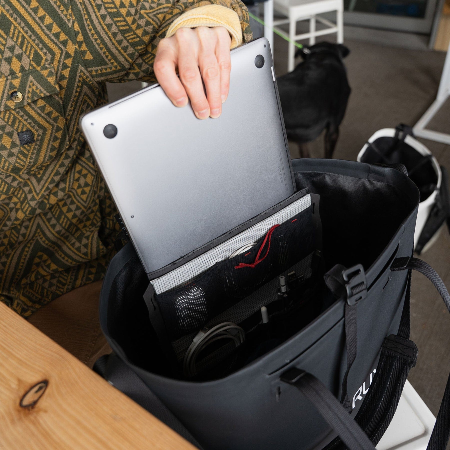 RUX Waterproof Tote Bag 30L, Black