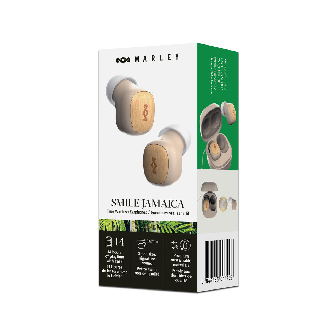 Smile Jamaica Mini True Wireless Earphones, Cream