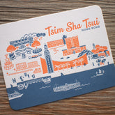 Hong Kong District Letterpress Postcard