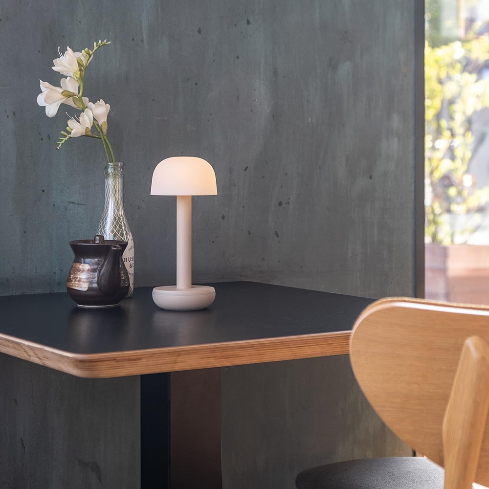 Two Beige Frosted Cordless Table Lamp | Humble - Wake Concept Store  