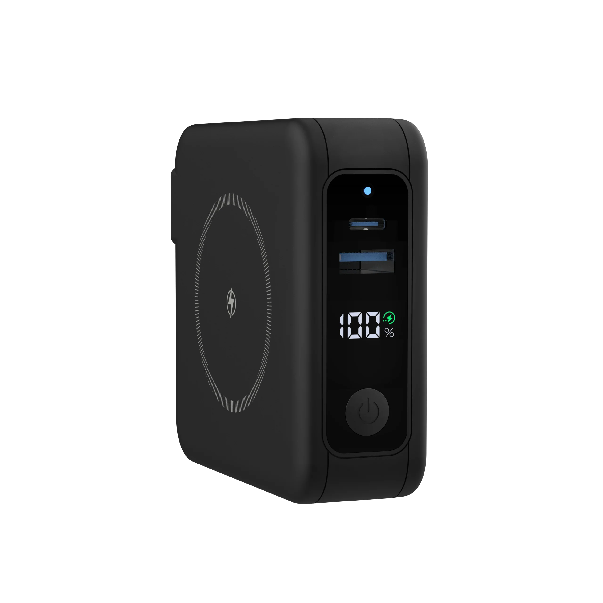 PANGPOCHE 3-in-1 Multi-functional 10,000mAh Magnetic PowerCharger + Travel Adaptor