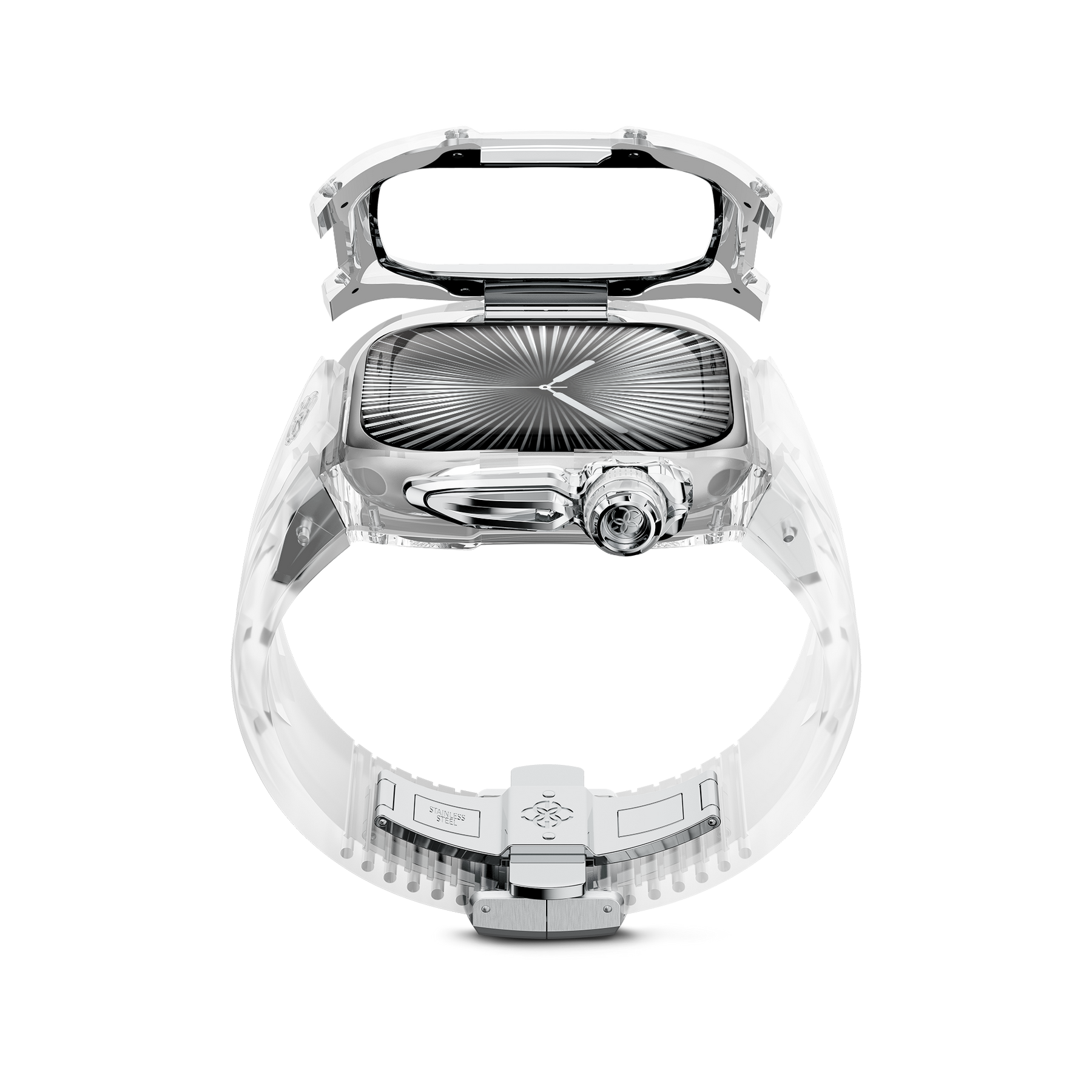 Apple Watch 10 Case RSTRIII46, Crystal Steel