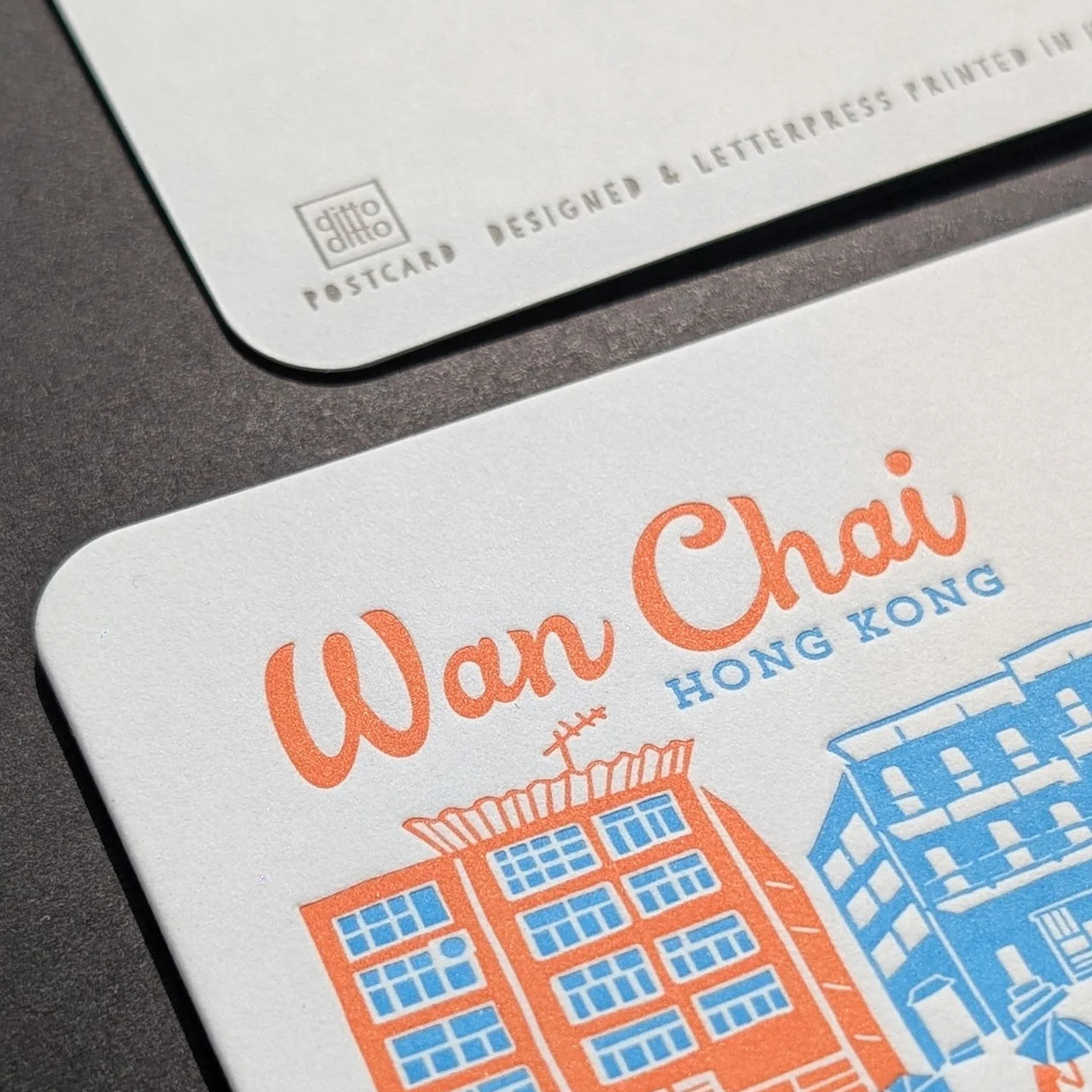 Hong Kong District Letterpress Postcard