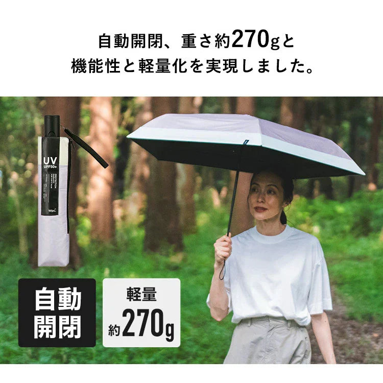 Wpc. 100% UV Protection Automatic Folding Umbrella, Lavender