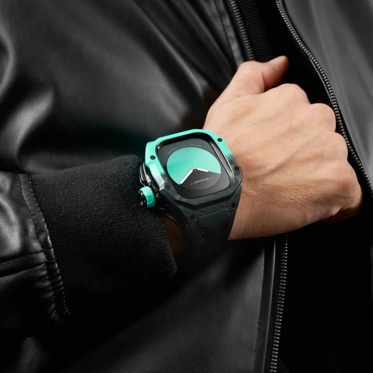 Apple Watch Ultra Case RSCIII49 Mansory, Noir et Menthe