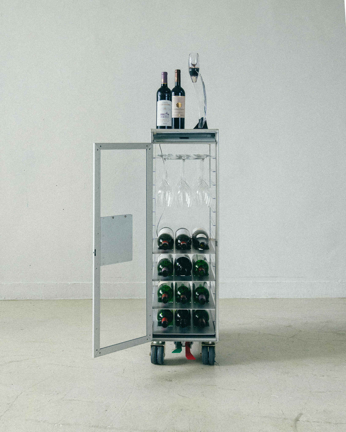 Wine Trolley Cabinet, Clear