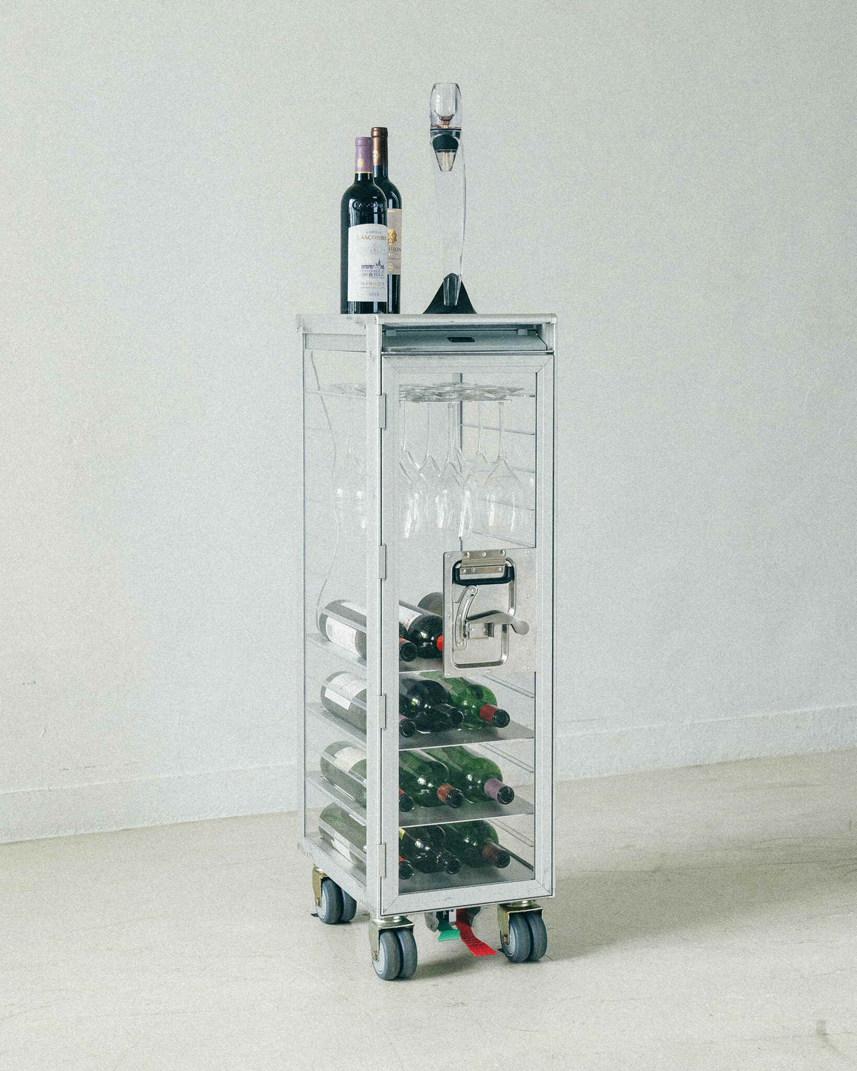 Wine Trolley Cabinet, Clear