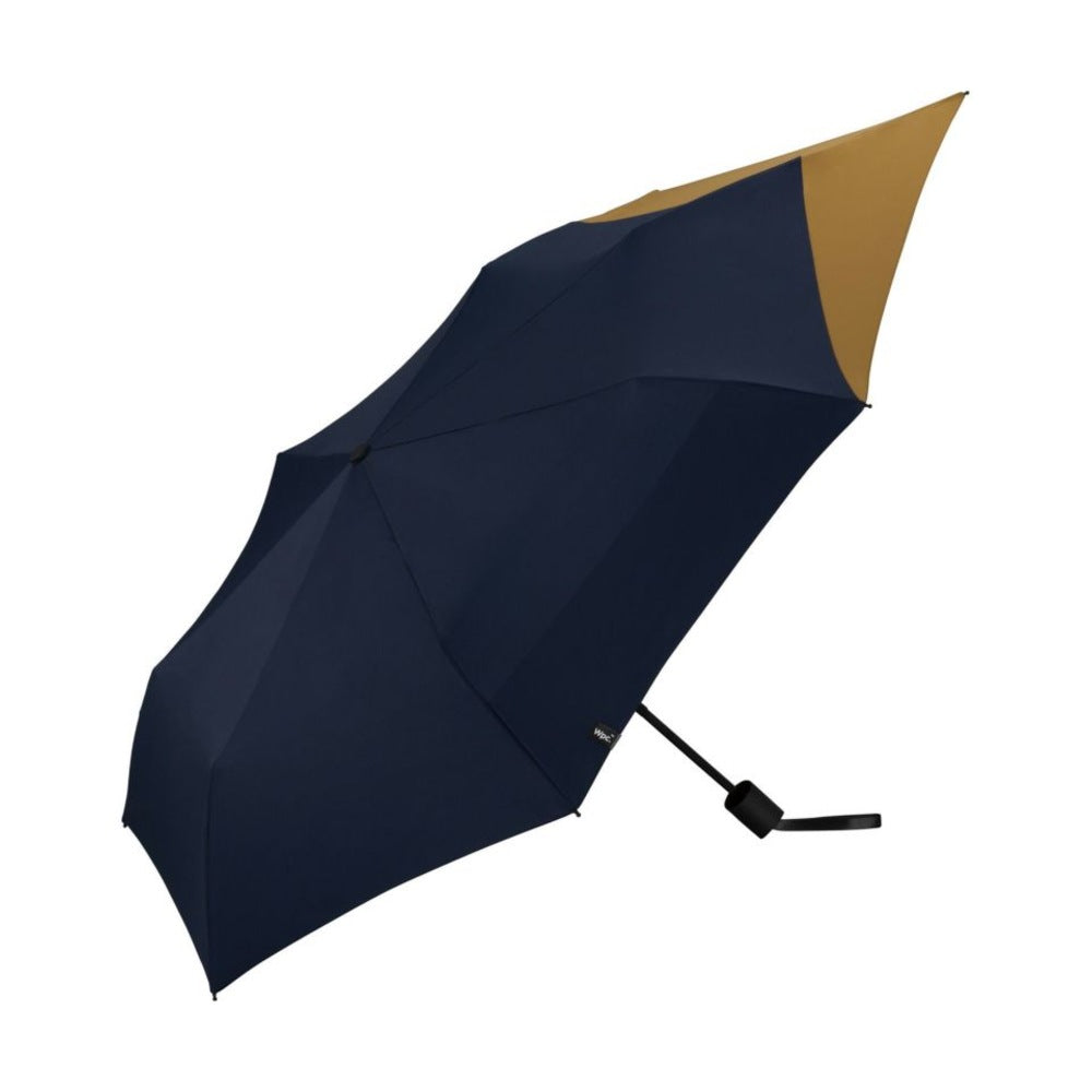 Wpc. Back Protect Mini Folding Umbrella, Navy/Camel