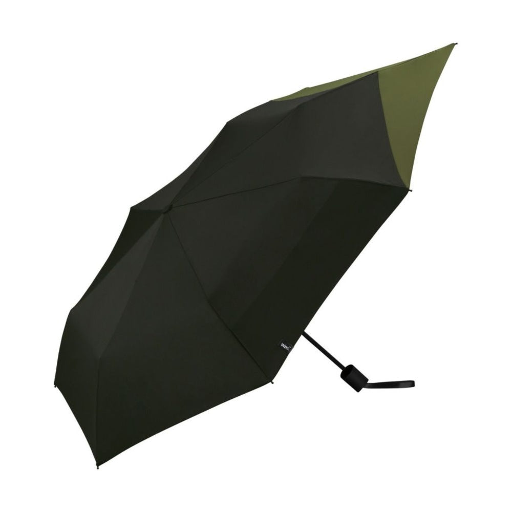 Wpc. Back Protect Mini Folding Umbrella, Black/Khaki