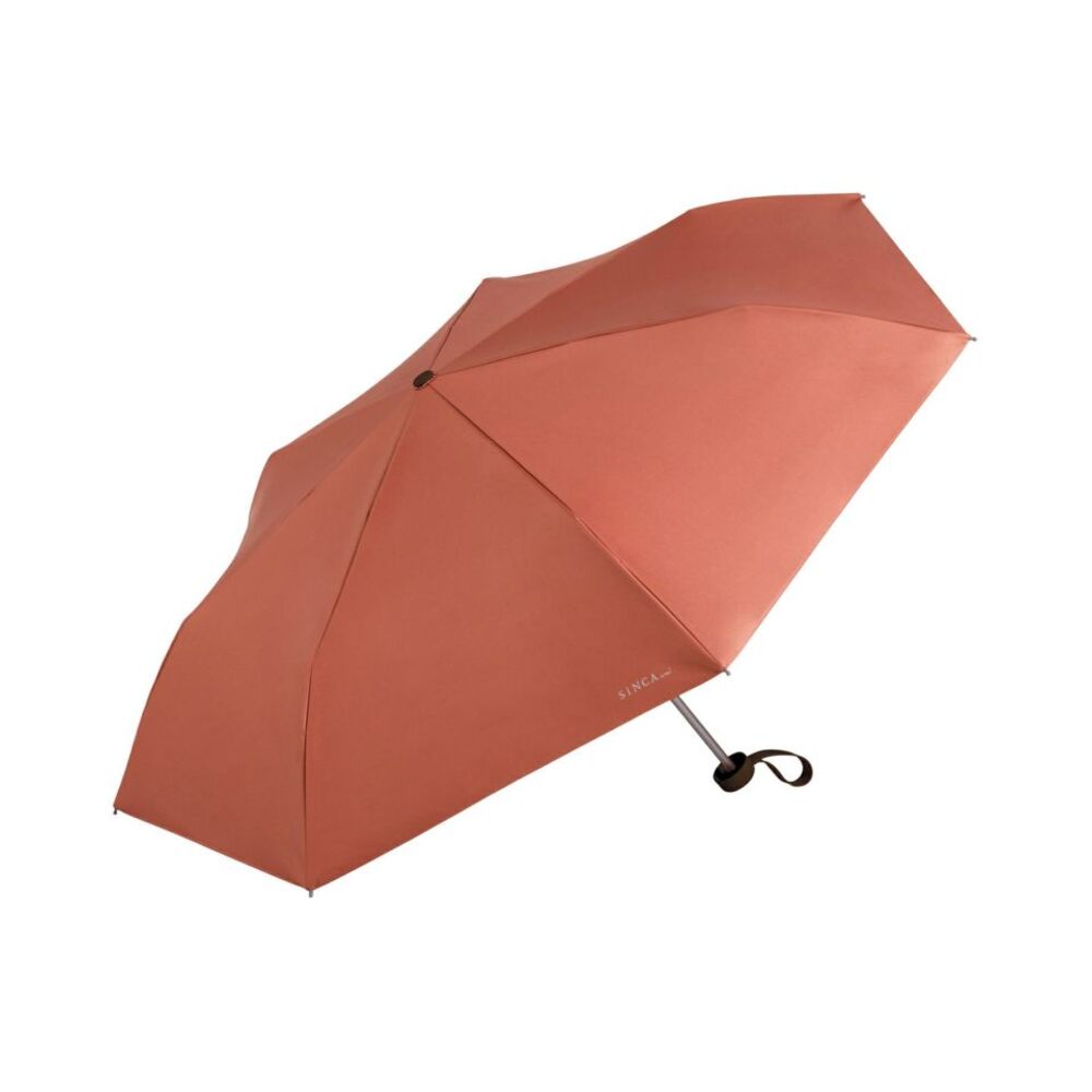 Wpc. SiNCA UPF50+ Mini Folding Umbrella, Red/Fallen Leaves