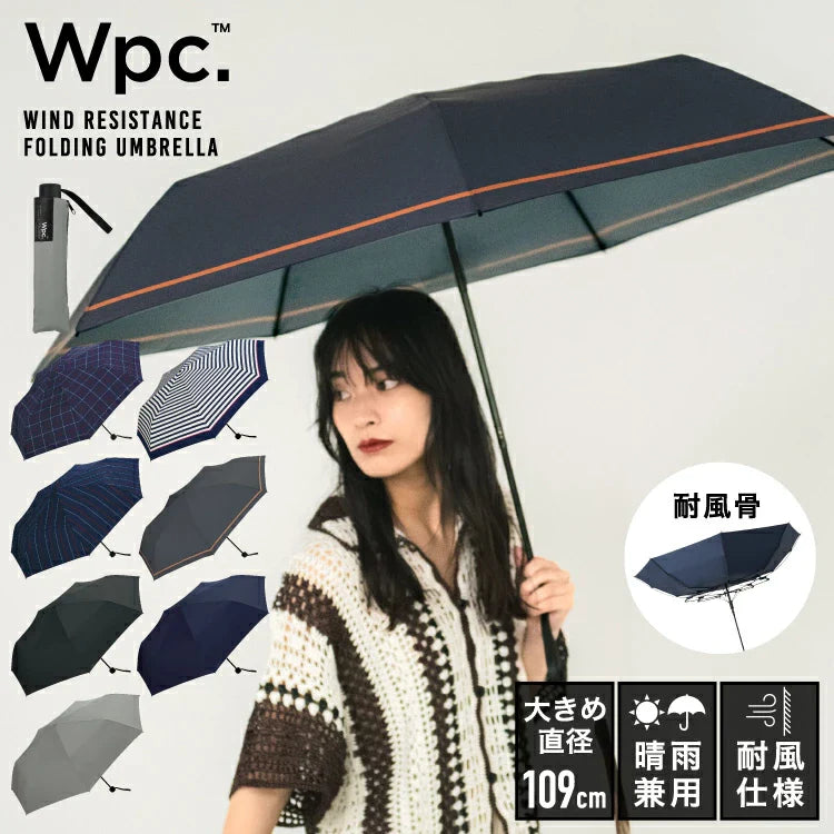 Wpc. Wind Resistance Folding Umbrella, Navy Window