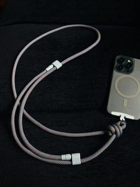 Yoggle Power Click Charging Cable & Crossbody Phone Strap, Purple Blue