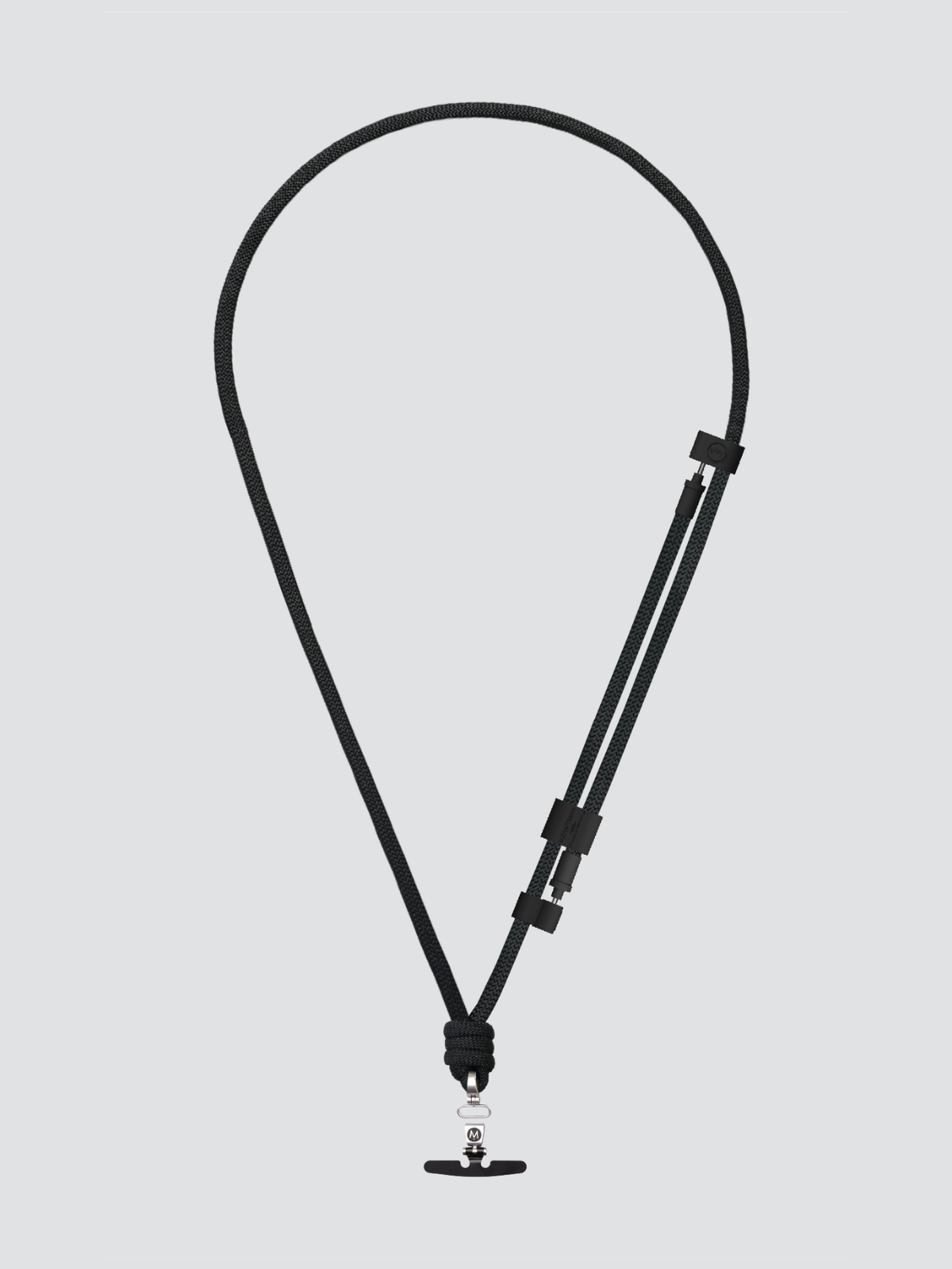 Yoggle Power Click Charging Cable & Crossbody Phone Strap, All Black