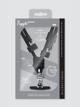Yoggle Power Click Charging Cable & Crossbody Phone Strap, All Black