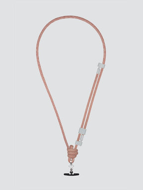 Yoggle Power Click Charging Cable & Crossbody Phone Strap, Dark Pink