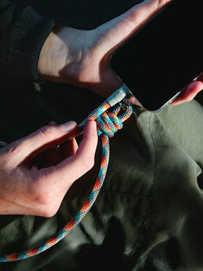 Yoggle Power Click Charging Cable & Crossbody Phone Strap, Rainbow