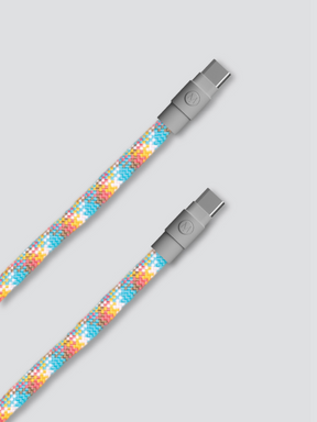 Yoggle Power Hand Charging Cable & Wrist Phone Strap, Rainbow